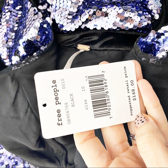 NWT Free People Sequin Siren Mini Dress - Picture 6 of 6